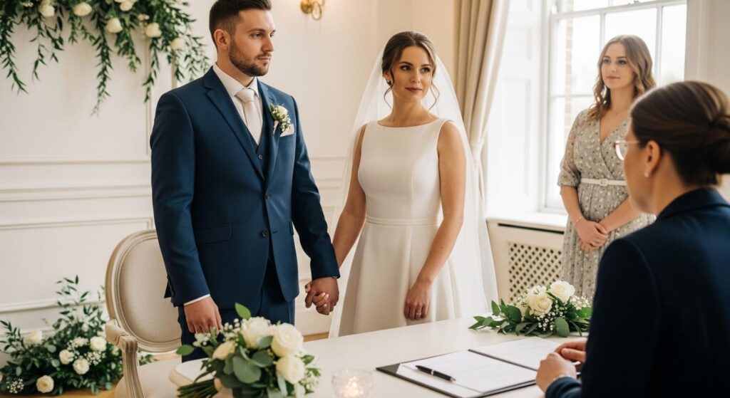 Para Młoda biorąca ślub w urzędzie cywilnym