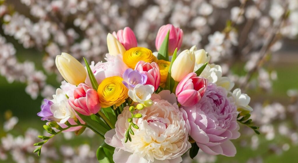 Wiosenna kompozycja kwiatowa na wesele