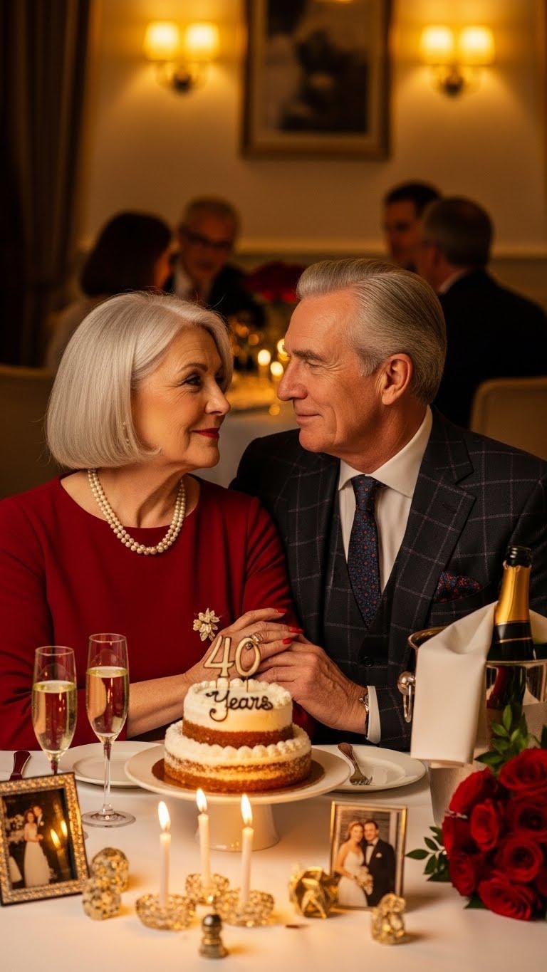 Życzenia na 40, 45 rocznicę ślubu – krótkie, eleganckie i rodzinne
