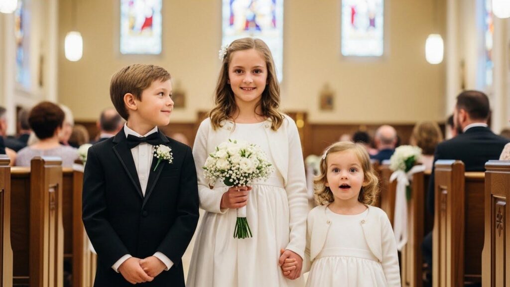 Dzieci na ślubie w kościele