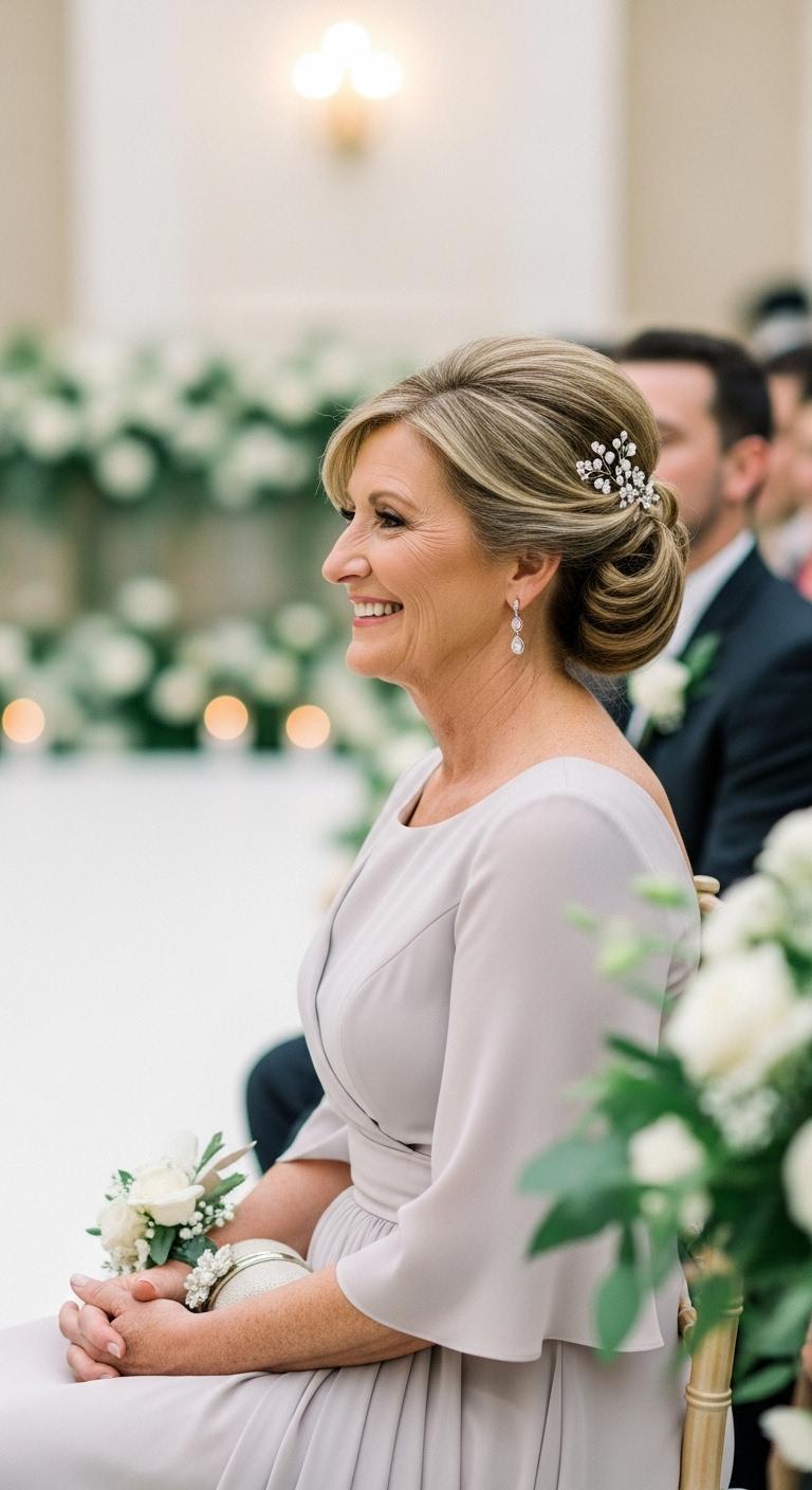 Fryzury dla mamy na ślub córki lub syna – eleganckie propozycje