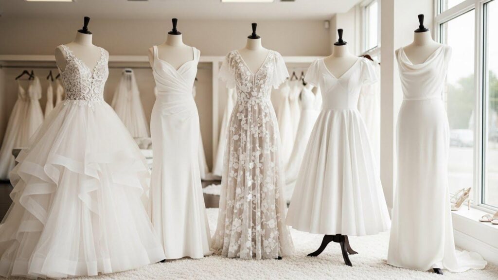 Różne fasony sukien ślubnych