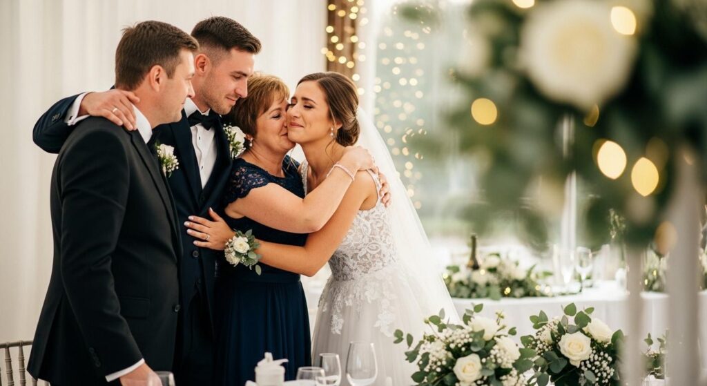 Para młoda składająca podziękowania rodzicom