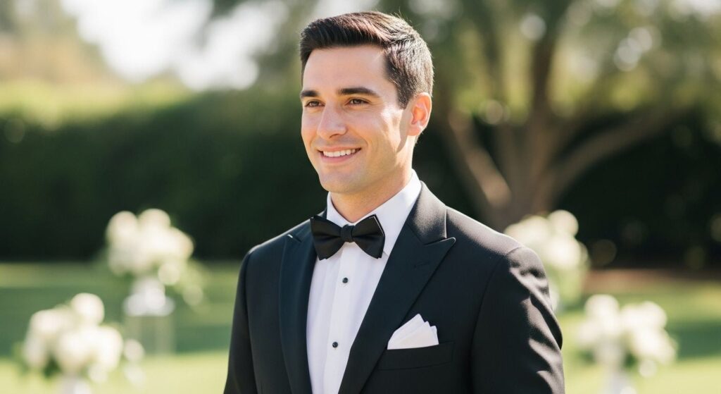 Pan młody w smokingu